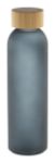 glazen bidon met bamboe dop cloody 500 ml - grijs