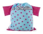 custom made trekkoord tas creadraw t - wit