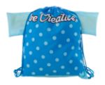 custom made trekkoord tas creadraw t - blauw