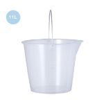 maatemmer van 12 liter van transparant pp lunux