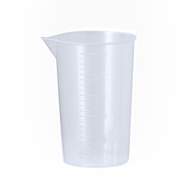maatbeker van 250 ml van tansparant pp felix