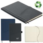 a5 notitieblok met pu-voorvak recycled papier