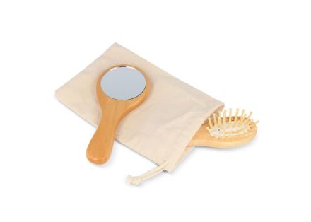 bamboe borstel en spiegel set