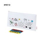 kinder etui flemenk met 5 krijtjes