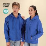 hooded met rits sweater organisch katoen xs-xxxl