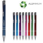 alicante mat recycled aluminium pen blauwe inkt