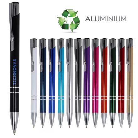 alicante glanzend recycled aluminiuml zwarte inkt