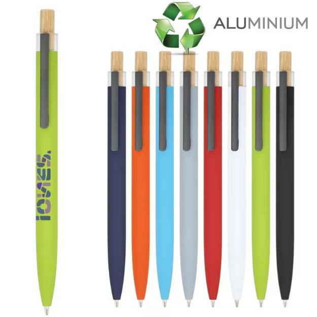 balpen kalmar recycled aluminium blauwe inkt