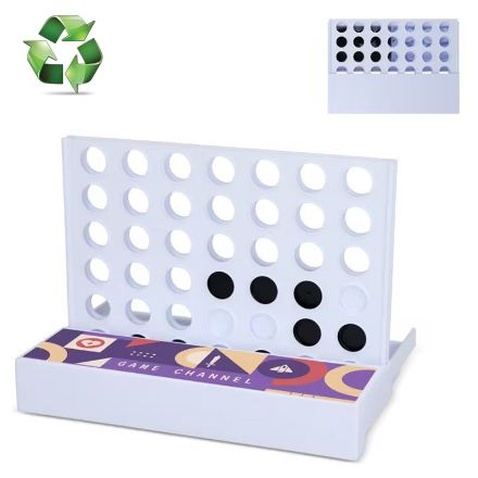 4 op een rij spel van gerecyclede materialen