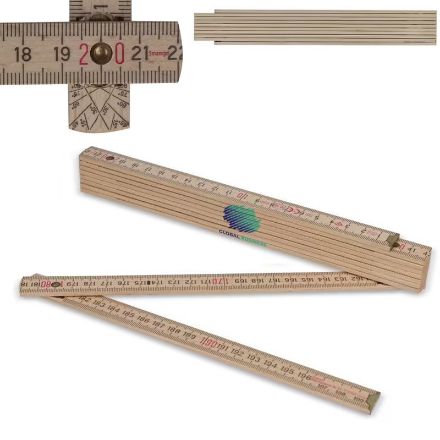 vouwmeter hout 2m premium natuurlijk