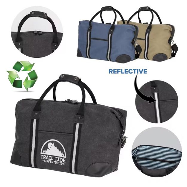 gerecycled katoenen canvas weekendtas harper grs