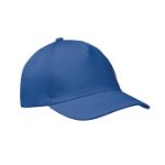baseballcap met 5 panelen met klittebandsluiting - koningsblauw