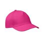 baseballcap met 5 panelen met klittebandsluiting - fuchsia