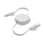 60w uittrekbare oplaadkabel - wit