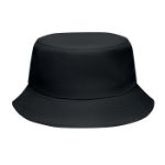 zonne-/vissershoed polyester - zwart