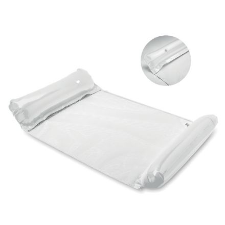 waterhangmat opblaasbaar met gaasnet max 80 kg - wit