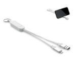 60w kabel sleutelhanger gerecycled - wit