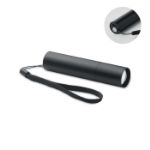 oplaadbare aluminium zaklamp - zwart