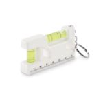 magnetische waterpas abs sleutelhanger - wit