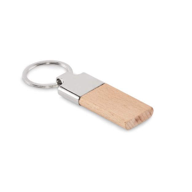 sleutelhanger met rubberhout