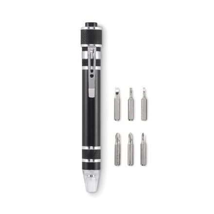 gerecycleerde multi tool pen - zwart