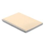 a5 notitieboek van gerecycled karton - beige