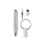 sleutelhanger met draaipen - zilver