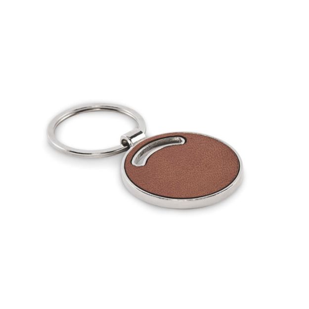 ronde metalen sleutelhanger