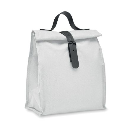 600d rpet rolltop koeltas - wit