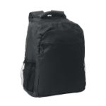 15 inch laptop rugzak voorvak met rits - zwart