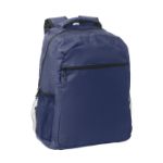 15 inch laptop rugzak voorvak met rits - blauw