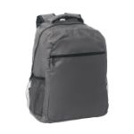 15 inch laptop rugzak voorvak met rits - grijs