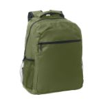 15 inch laptop rugzak voorvak met rits - groen