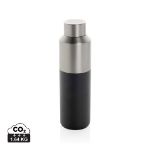 fluid recycled rvs waterfles 600 ml - zwart