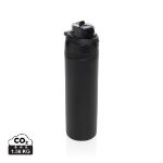omni sip recycled rvs waterfles 700 ml - zwart