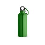 recycleerde aluminium fles met karabijnhaak 530 ml - licht groen