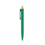 recyclede abs balpen met bamboe knop - groen