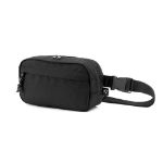 heuptas van 600d gerecycled polyester - zwart