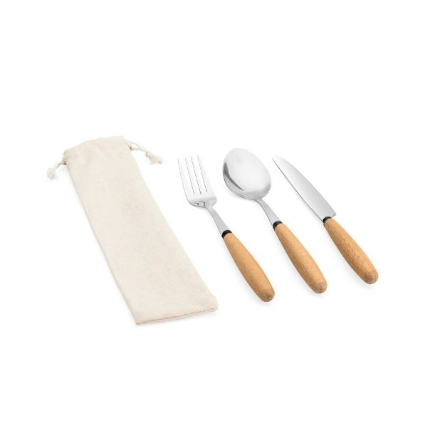 boulud. 3-delige set in acaciahout