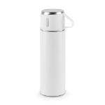 roestvrijstalen thermosfles matte afwerking 490 ml - wit