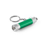 recycled aluminium sleutelhanger met led licht - groen