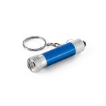 recycled aluminium sleutelhanger met led licht - koningsblauw