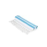 strandlaken van recycled katoen en polyester - licht blauw