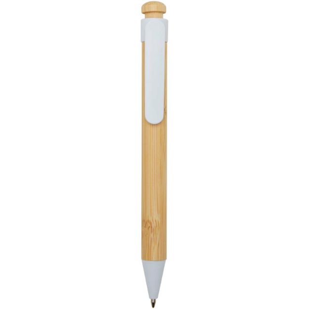 rattan bamboe balpen recycled plastic zwarte inkt