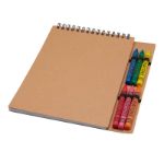 doodle a5 spiraal notitieboekje met waskrijtset
