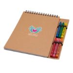 doodle a5 spiraal notitieboekje met waskrijtset