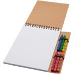 doodle a5 spiraal notitieboekje met waskrijtset