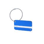bagagelabel recycled aluminium halux - blauw