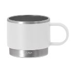 mok van recycled roetsvrij staal blakent 140 ml - wit