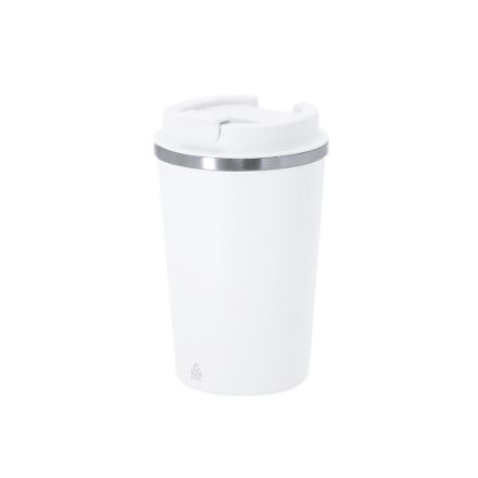 thermosbeker recycled rvs thira - wit